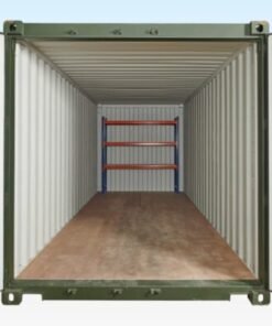 ADJUSTABLE, HEAVY DUTY THREE TIER RACKING FOR REAR OF CONTAINER